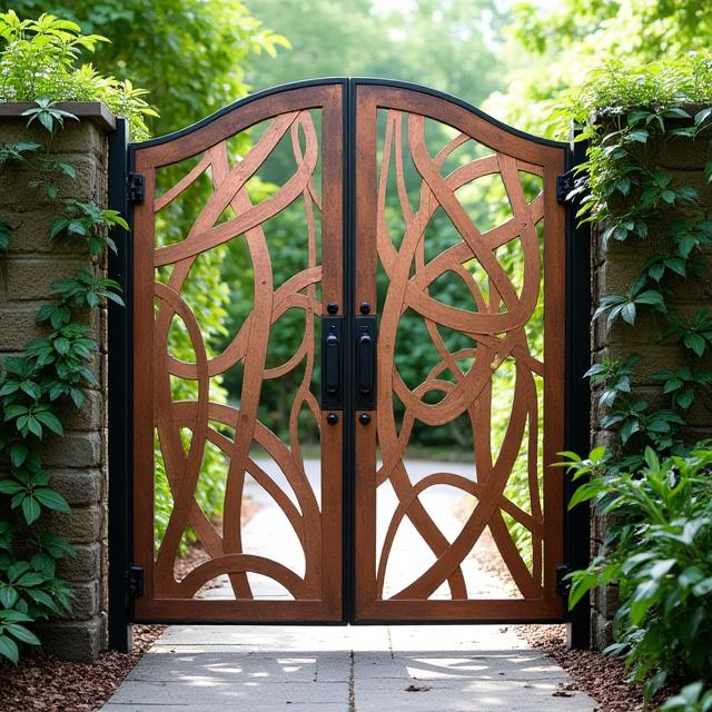 Kunstnerisk Haveport i Kobber og Jern